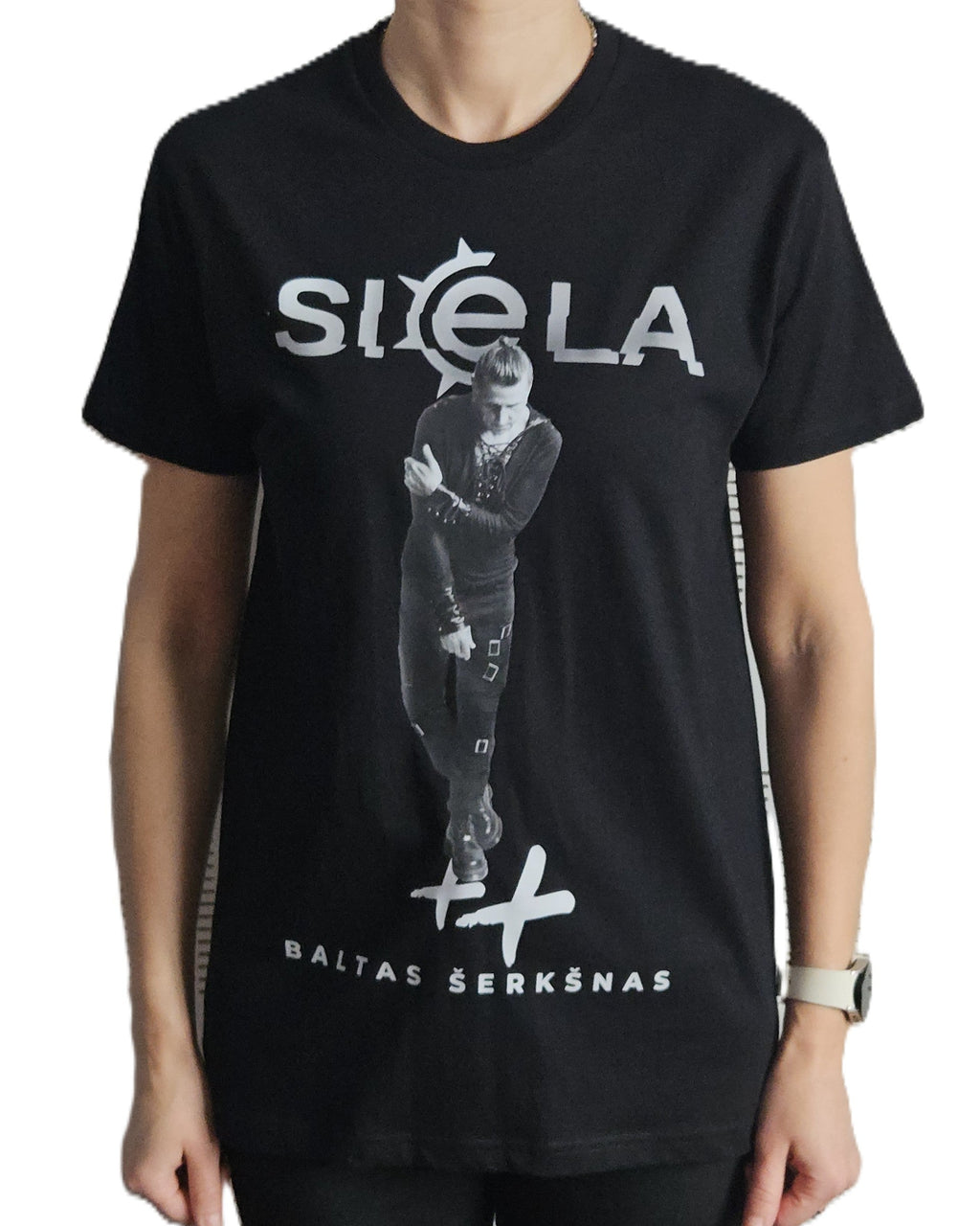 SIELA T-shirt Baltas šerkšnas